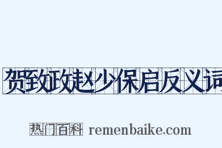 贺致政赵少保启反义词是什么意思的图片